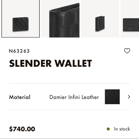 Brand New Louis Vuitton Men’s Slender Wallet Black - Picture 2 of 2